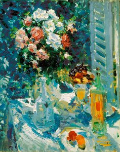鲜花和水果，1911-1912年。 作者 康斯坦丁·阿列克谢耶维奇·科罗文