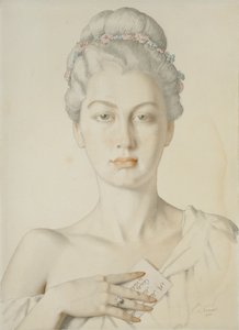 Choderlos de Laclos《危险的联系》中Cécile de Volanges的想象肖像，1934年