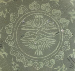 带起重机和云的碗，约1150-1200年 作者 韩国学校