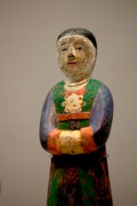 坟墓的装饰图。多色木雕，朝鲜后期(Choson)时期 作者 韩国学校
