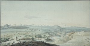从山Mashuk看到Konstantinogorsk堡垒的景色，1805年