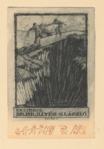 藏书票是 Illyés Sándor László 前利比斯博士。 四号 Illyés S. Lászlo（物体上的标题）