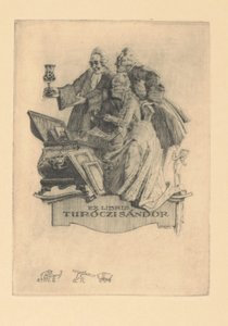 藏书票是 Sándor Turóczi Ex libris Sándor Turóczi（物品标题）