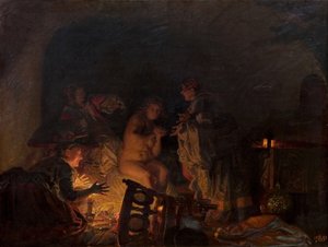 莱昂诺拉-克里斯蒂娜被索菲-阿马利亚王后的仆人剥光衣服，1888年。