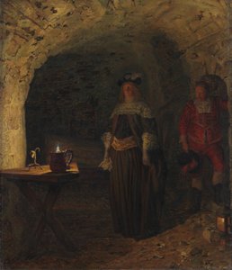 利奥诺拉·克里斯蒂娜（Leonora Christina），由弗雷德里克·阿勒费尔特（Frederik Ahlefeldt）在蓝塔（Blue Tower）中领导，1893年。 作者 克里斯蒂安·扎尔特曼（Kristian Zahrtmann）