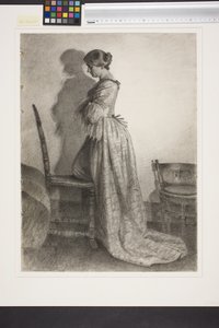 Marie Grubbe，与 Ulrik Frederik Gyldenløve 离婚后不久。全像左侧侧面