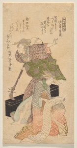 一位女士手持三味线，另一位女士在吟唱琉璃歌词 作者 久保顺曼