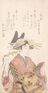 带着斯里之枝的歌妓，19世纪。 作者 久保顺曼