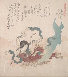 敲鼓的神仙女孩，19世纪。 作者 久保顺曼