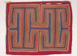 衬衫镶片（mola），c.1950（贴花棉） 作者 库纳印第安文化