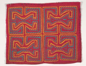 衬衫镶片（mola），c.1950（贴花棉） 作者 库纳印第安文化