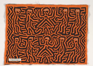 衬衫镶片（mola），c.1950（贴花棉） 作者 库纳印第安文化