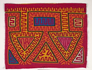 衬衫镶片（mola），c.1950（贴花棉） 作者 库纳印第安文化
