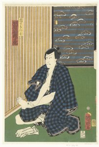 川崎权十郎与市川团十郎 VII
丹十郎之七，川崎权十郎（物名） 作者 横河武次郎