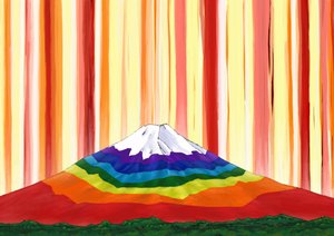 彩虹般的富士山 #1 , 2023 (数字绘画)