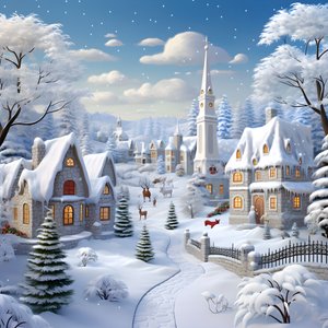 3d 圣诞雪景 1