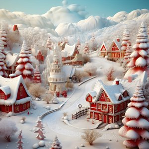 3d 圣诞雪景 4