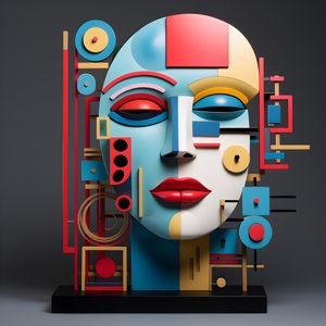 美丽人脸3D雕塑2