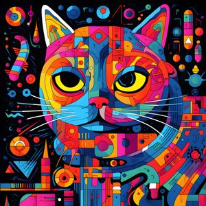 抽象猫图案 2