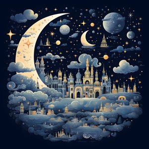 这是一组孤立的天空元素幻想插图 3