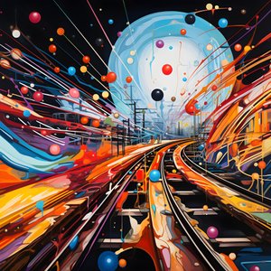 一幅充满幻想的抽象画，轨道摄影 4