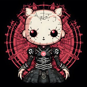 Hello Kitty 饰演 Pinhead 衬衫设计 3