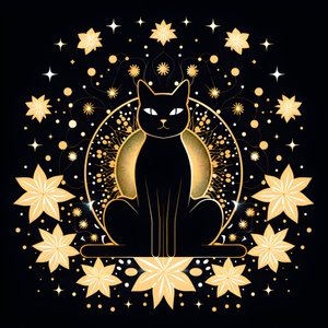 坐莲花冥想的猫2
