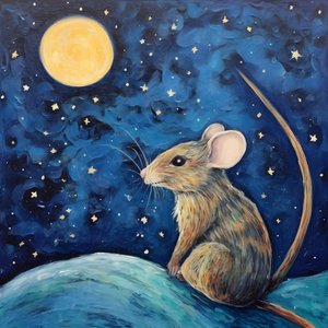老鼠动物星夜2的肖像