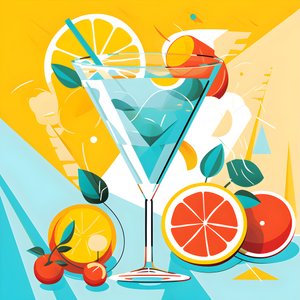 柠檬海报，柠檬鸡尾酒，薄荷 1 作者 Kurt Heppke