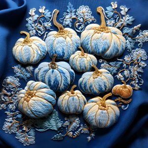 Blautoenen 的 Stickereikuerbisse 1