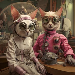 两只拟人猫，Tomcat 和 Cat，Kubrick Ian Synthetic 1