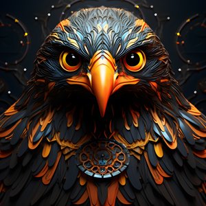精心装饰的对称六角形凯尔特结，由发光光纤液态金属制成，周围环绕着六角形琥珀宝石 1