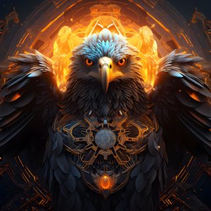 精心装饰的对称六角形凯尔特结，由发光光纤液态金属制成，周围环绕着六角形琥珀宝石 2