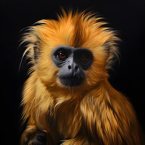 黑底金叶猴脸部彩绘 2 作者 Kurt Heppke