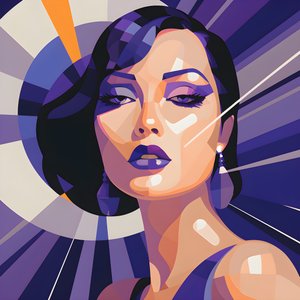 正面展示美丽女子的插图 3