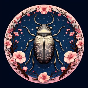 以蘑菇为背景的铜器插图 1