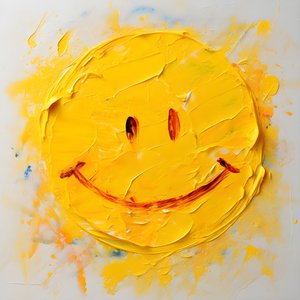 用 Impasto 1 画的黄色笑脸