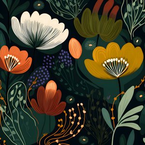 当代抽象形状 Marimekko 2