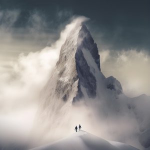两人在云山滑雪 1