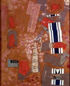Kurt Schwitters (1887-1948) 的白色狂欢节拼贴画，1946 年私人收藏 作者 库尔特·史威特