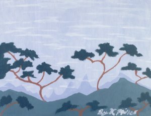 山峰，2004 年（丙烯无画布）