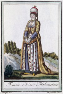 回教徒的女奴 - 在 J. Grasset St Sauveur 编的“”Encyclopédie des voyages”中。 德罗伊, 巴黎