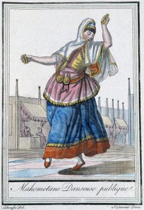 Mahometane 公共舞者 - 在 J. Grasset St Sauveur 编着的“Encyclopédie des voyages”中。 德罗伊, 巴黎 作者 LF Labrousse