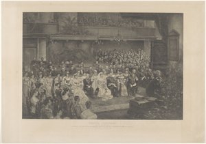 1901 年 2 月 7 日荷兰威廉敏娜王后和梅克伦堡亨德里克公爵在海牙举行婚礼（标题见实物） 作者 L安格勒