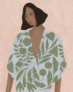 穿花裙的女人，2022 年（数码）
