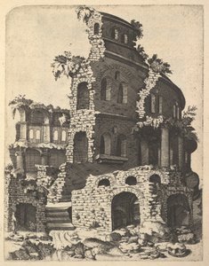 一座大教堂的废墟，出自《Ruinarum variarum fabricarum delineationes pictor...》系列，1554年。