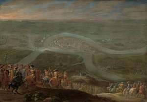 1672 年，路易十四国王及其随行人员在申肯尚斯（Schenkenschans）围城战中 作者 兰伯特·德·洪特 (II)