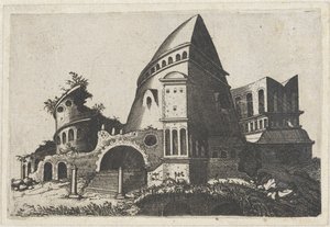 Ruïne met piramidevormige toren
Ruinarum variarum fabricarum delineationes pictoribus caeterisque id genus artificibus multum utiles（系列标题）