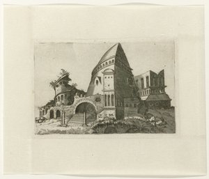 Ruïne met piramidevormige toren
Ruinarum variarum fabricarum delineationes pictoribus caeterisque id genus artificibus multum utiles（丛书名）