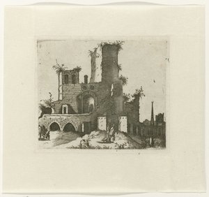 Ruïne met rechthoekige toren
Ruinarum variarum fabricarum delineationes pictoribus caeterisque id genus artificibus multum utiles（丛书名）